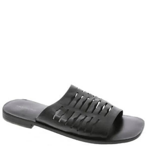 Free People new in box Slice of‎ the Sun Sandals Black Leather Sz:8 **COMFORT** - Picture 4 of 5